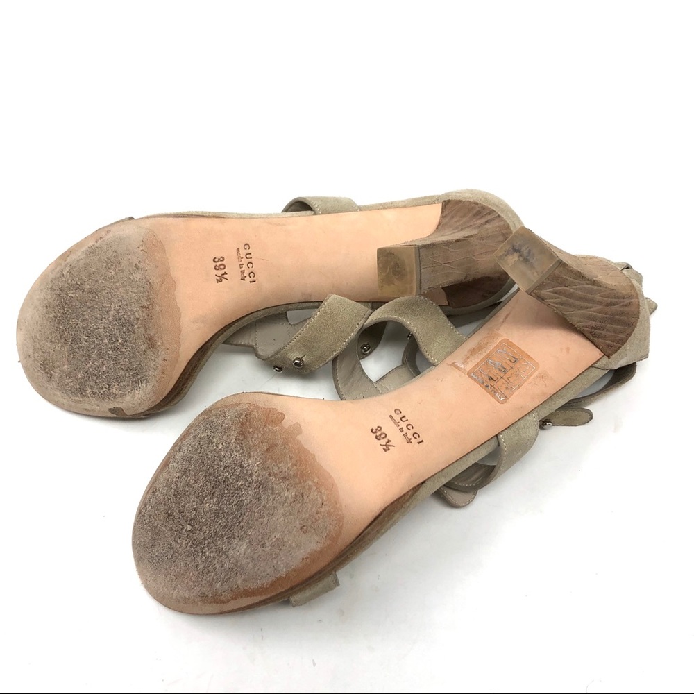 GUCCI suede strappy sandals, size 39.5 - Picture 10 of 10